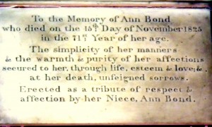 Plaque in Neston Parish Church