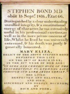 Plaque in Neston Parish Church.