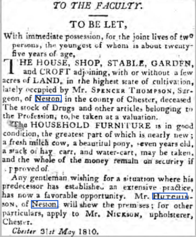 Chester Courant, 5th June 1810