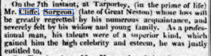 Obituary. Chester Courant, 18th May 1824
