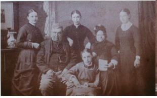 Henry and Sarah Houldin with daughters Ellen, Sara Ann, Louisa and Mary.