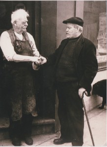 Jonathan Mellor Junior (right) on the occasion of Mr Griffith's 80th birthday.