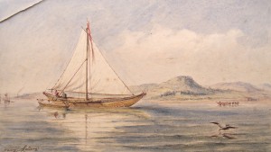 Water colour by Henry Melling, a keen local yachtsman.