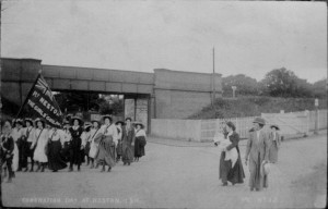 1911. Coronation Day. 22nd June. Parkgate. 1st Neston Girls Guildery from the Presbyterian Church (URC).
