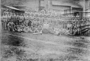 The Neston Volunteer's Band who were disbanded 1907.
