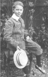 Billy Congreve, aged about seven, possibly at Burton Hall