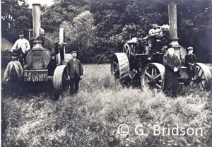 Robert Bridson, on right of picture in front of one of the traction engines.